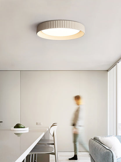 Fluted Resin Disc Ceiling Light