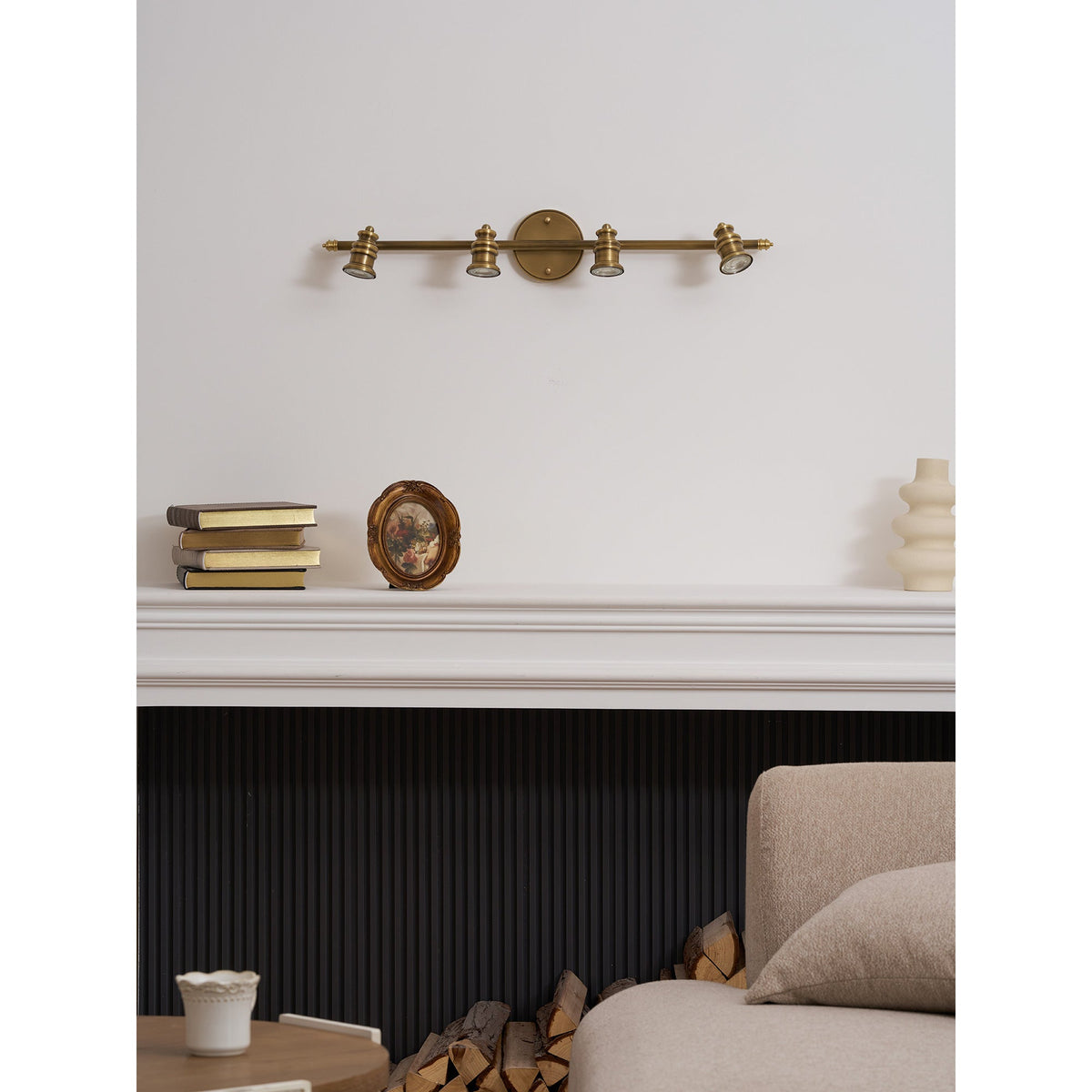 Brass Linear Spotlight Wall Light