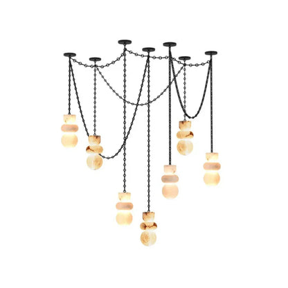 Alabaster Stone Cascade Chandelier
