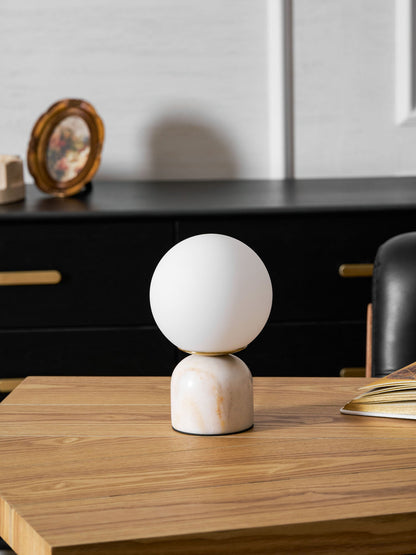 Marble Dome Globe Table Lamp