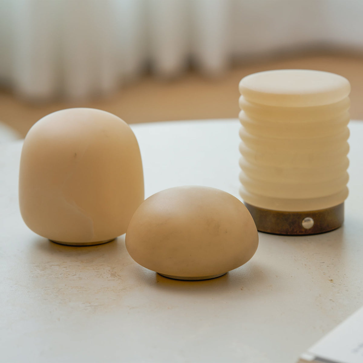 Alabaster Stone Cordless Table Lamp