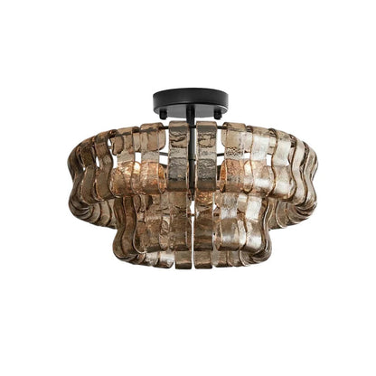 Tiered Ice Glass Ceiling Light