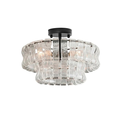 Tiered Ice Glass Ceiling Light