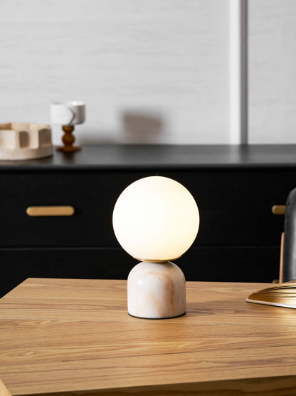 Marble Dome Globe Table Lamp