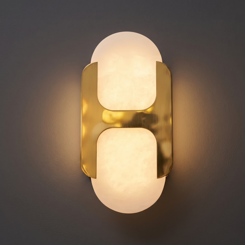 Sculptural Alabaster Wall Light
