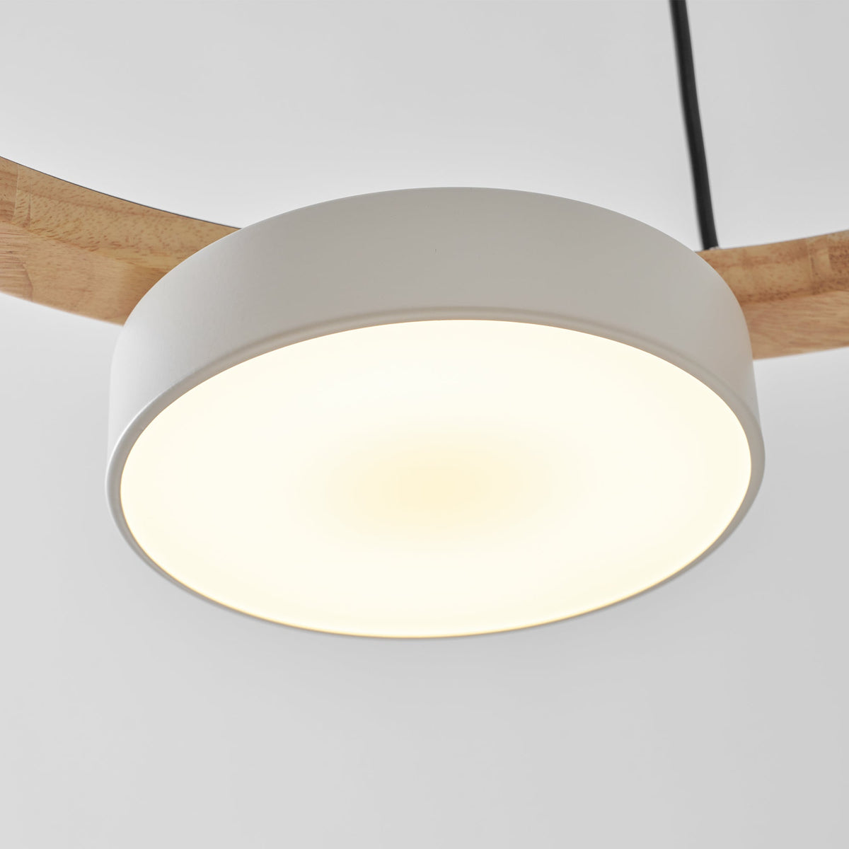 Round Wooden Bird Chandelier