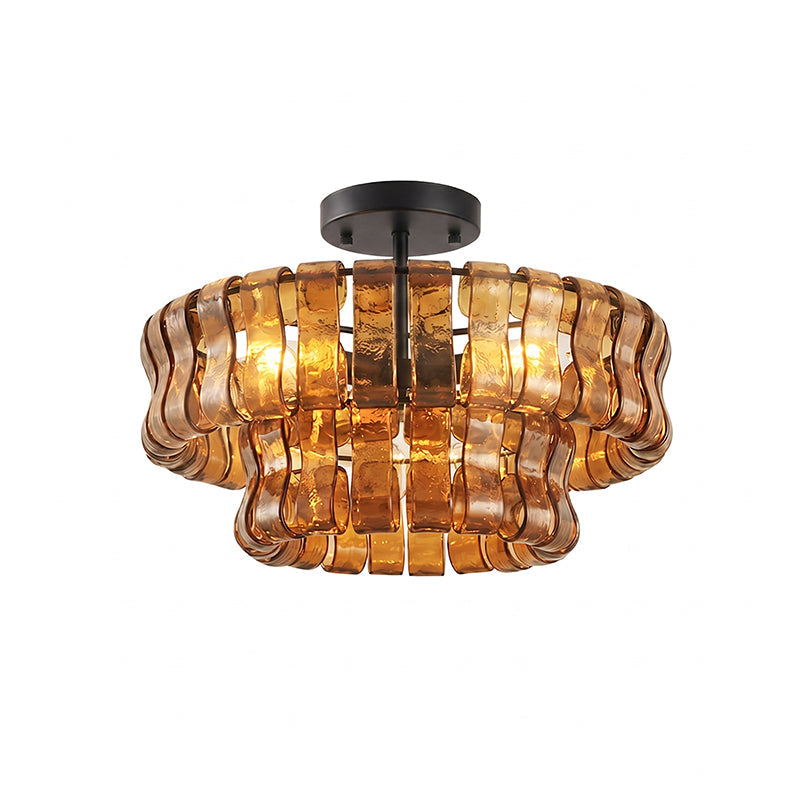 Tiered Ice Glass Ceiling Light