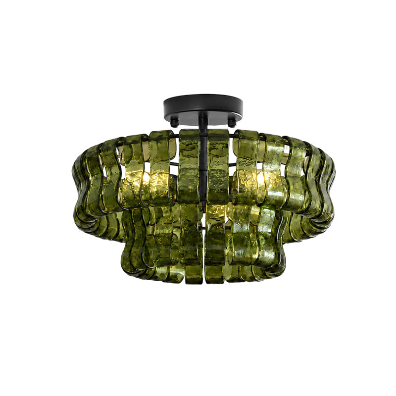 Tiered Ice Glass Ceiling Light