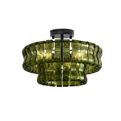 Tiered Ice Glass Ceiling Light