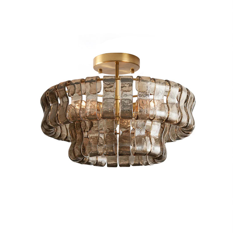 Tiered Ice Glass Ceiling Light