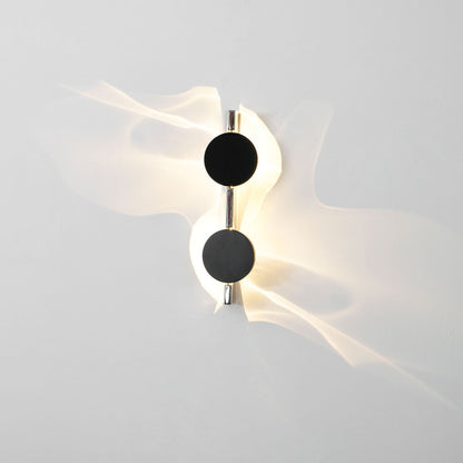 Mirrored Disc Sculptural Wall Light