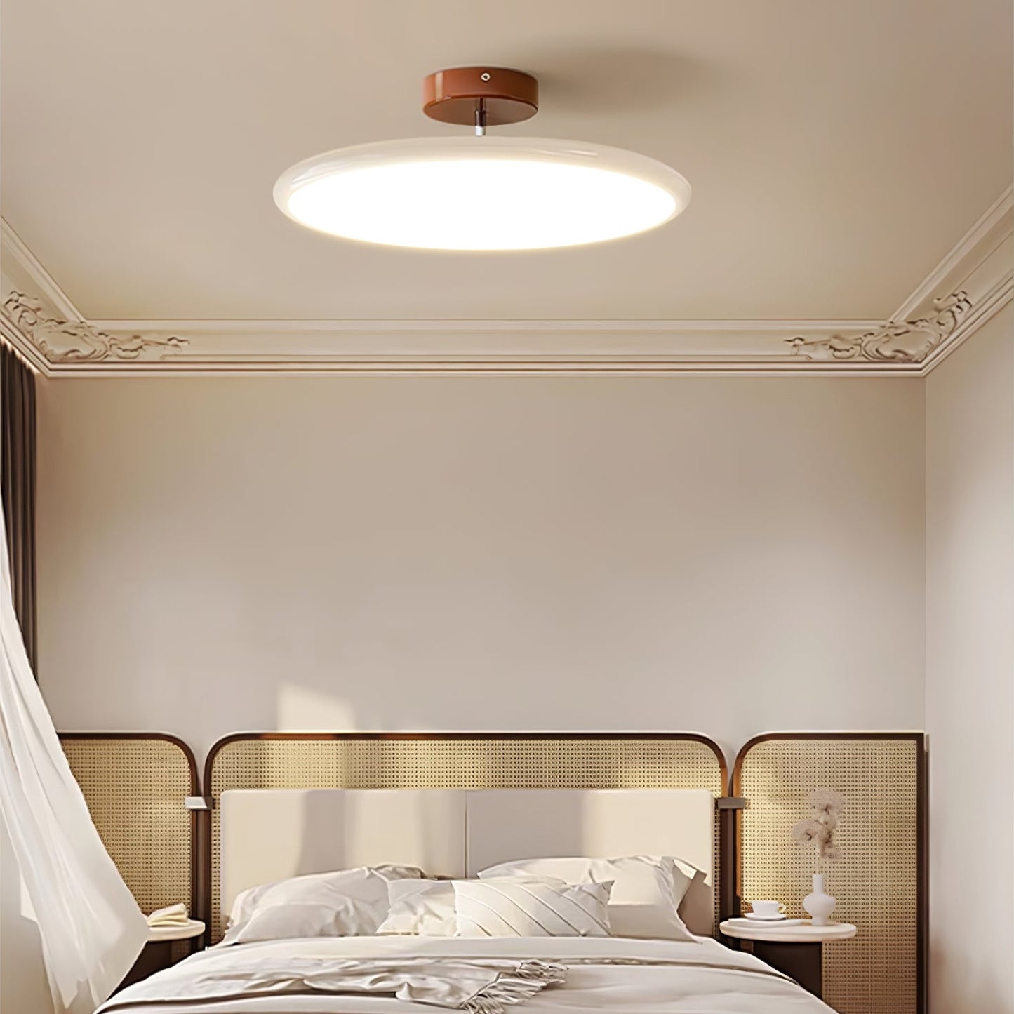 Round Wood Swivel Ceiling Light