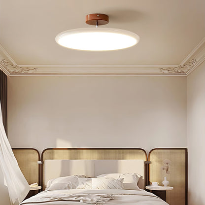 Round Wood Swivel Ceiling Light