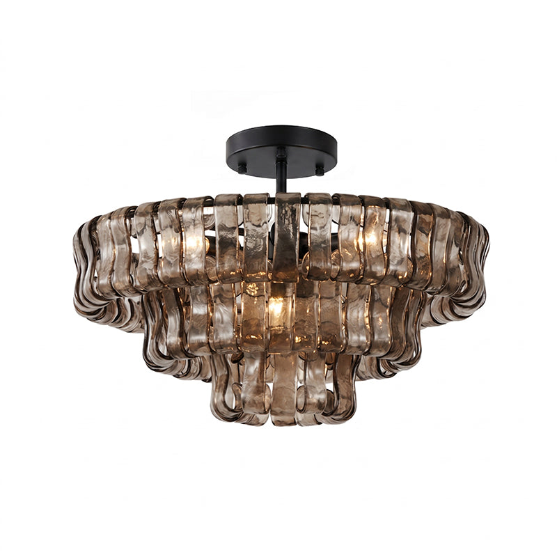 Tiered Ice Glass Ceiling Light