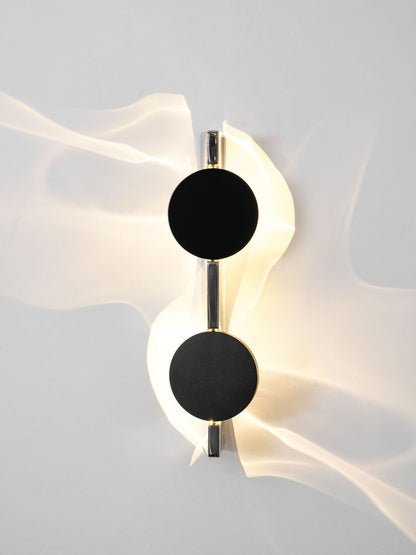 Mirrored Disc Sculptural Wall Light