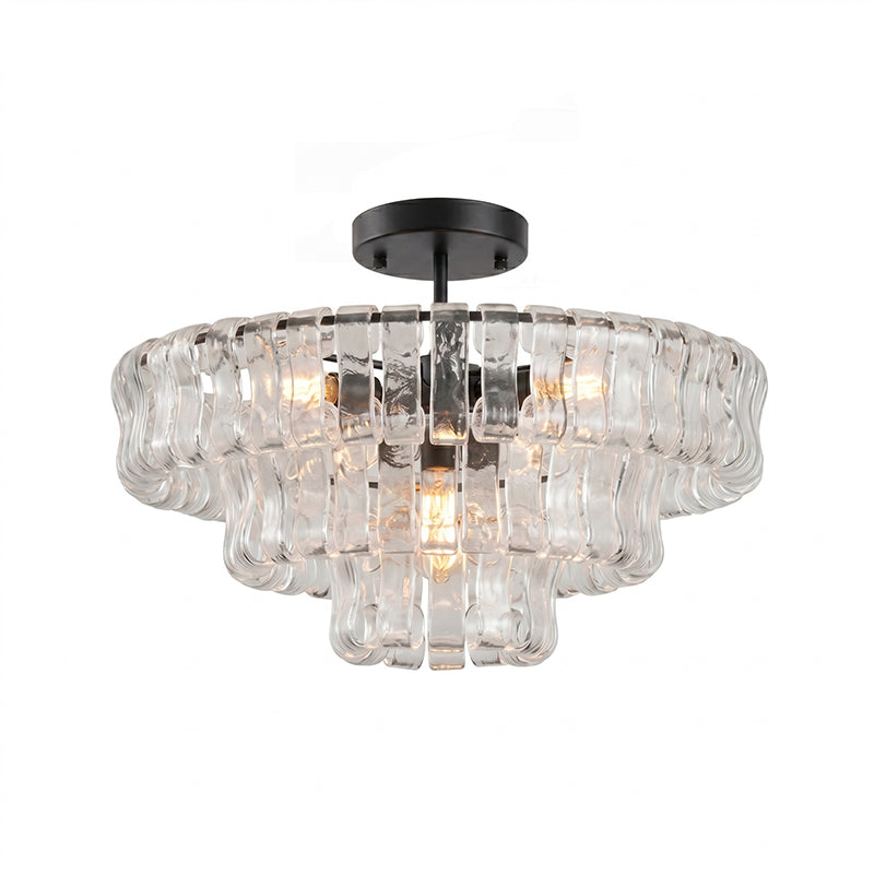 Tiered Ice Glass Ceiling Light