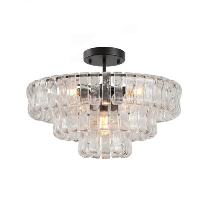 Tiered Ice Glass Ceiling Light