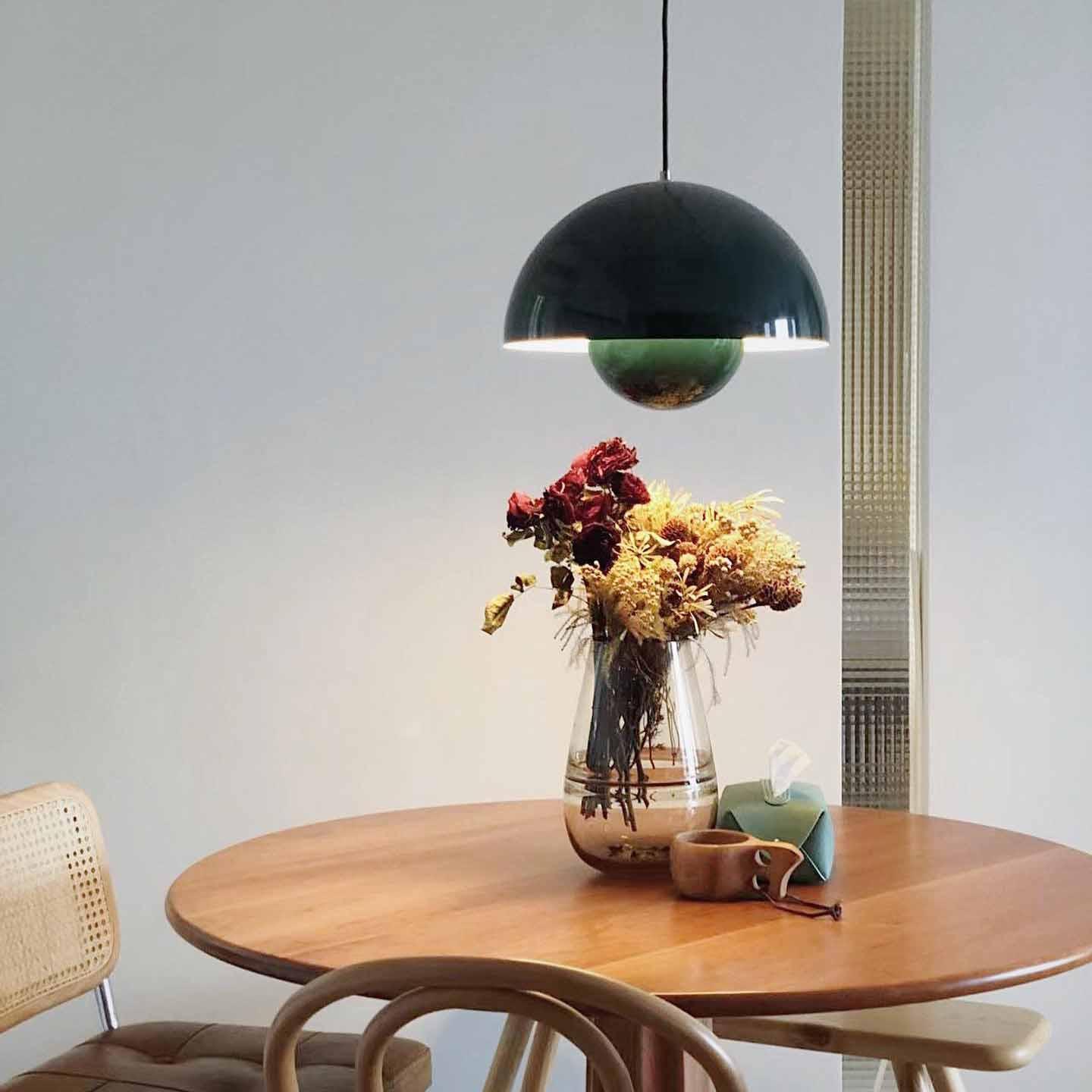 Twin Dome Metal Pendant Light