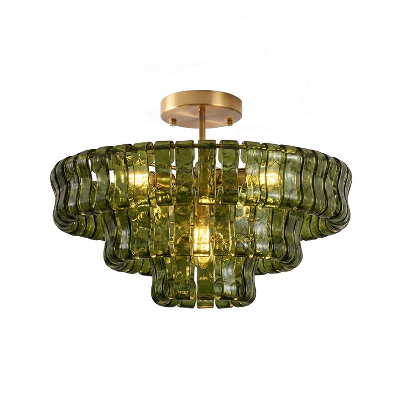 Tiered Ice Glass Ceiling Light