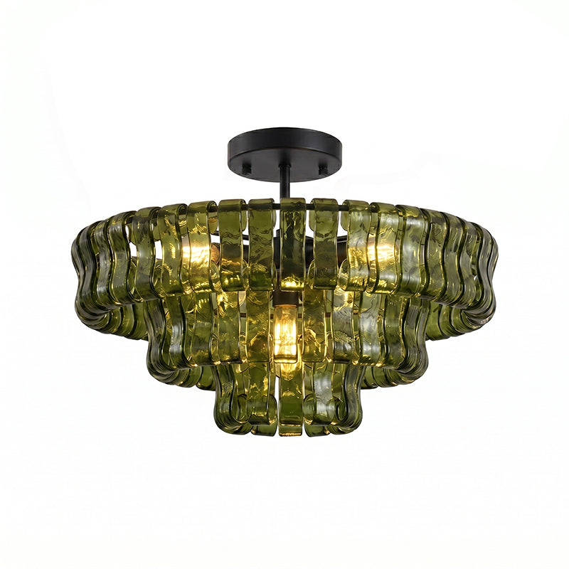 Tiered Ice Glass Ceiling Light
