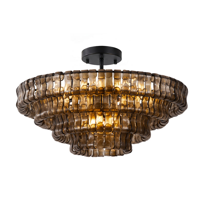 Tiered Ice Glass Ceiling Light
