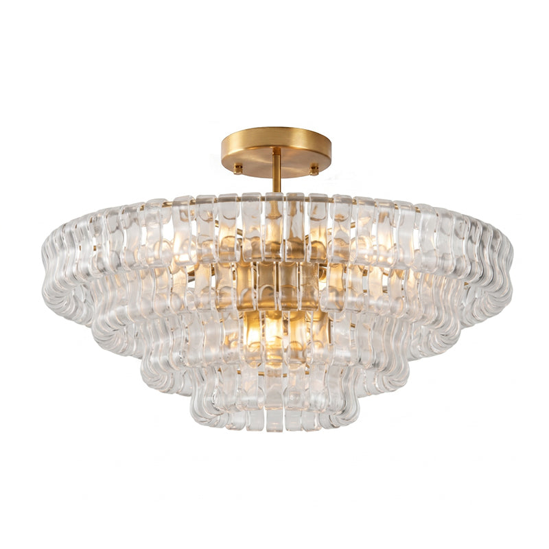 Tiered Ice Glass Ceiling Light