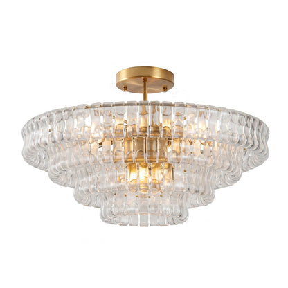 Tiered Ice Glass Ceiling Light