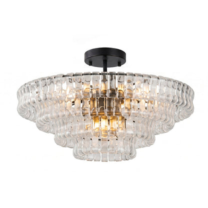 Tiered Ice Glass Ceiling Light
