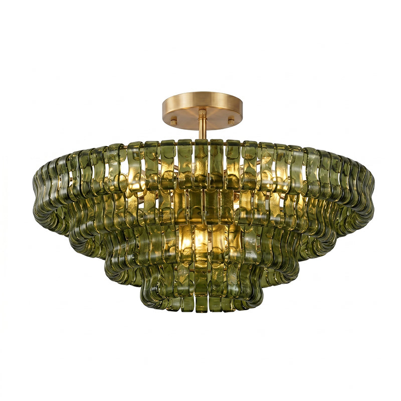 Tiered Ice Glass Ceiling Light