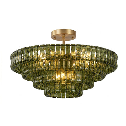 Tiered Ice Glass Ceiling Light
