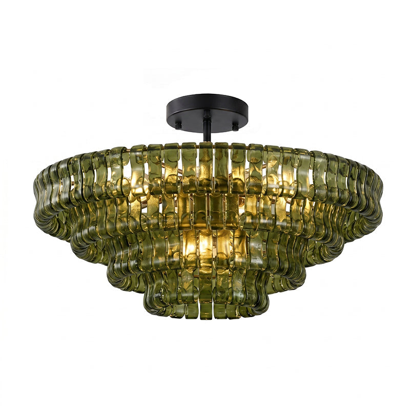 Tiered Ice Glass Ceiling Light