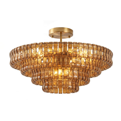 Tiered Ice Glass Ceiling Light