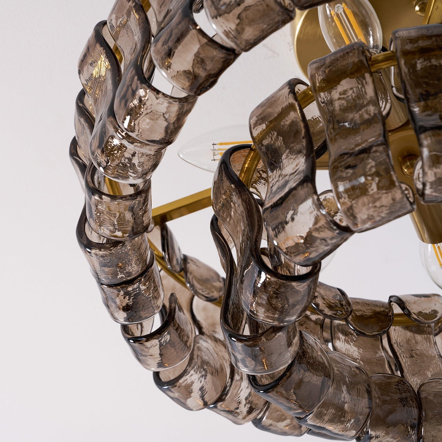 Tiered Ice Glass Ceiling Light