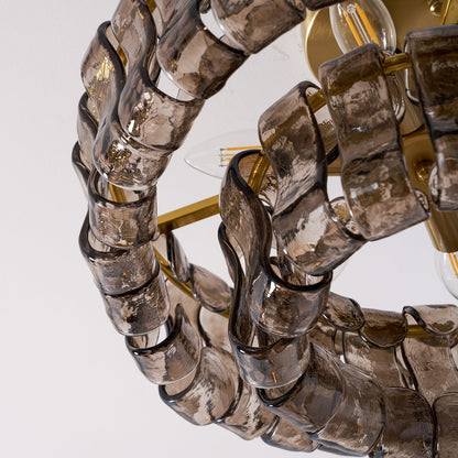 Tiered Ice Glass Ceiling Light
