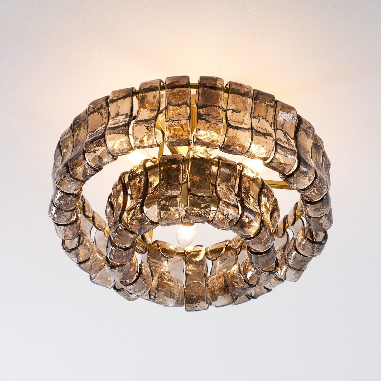 Tiered Ice Glass Ceiling Light