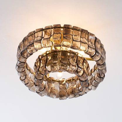 Tiered Ice Glass Ceiling Light