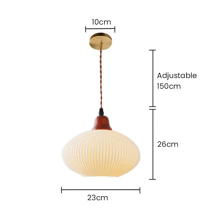 Handcrafted White Ceramic Light