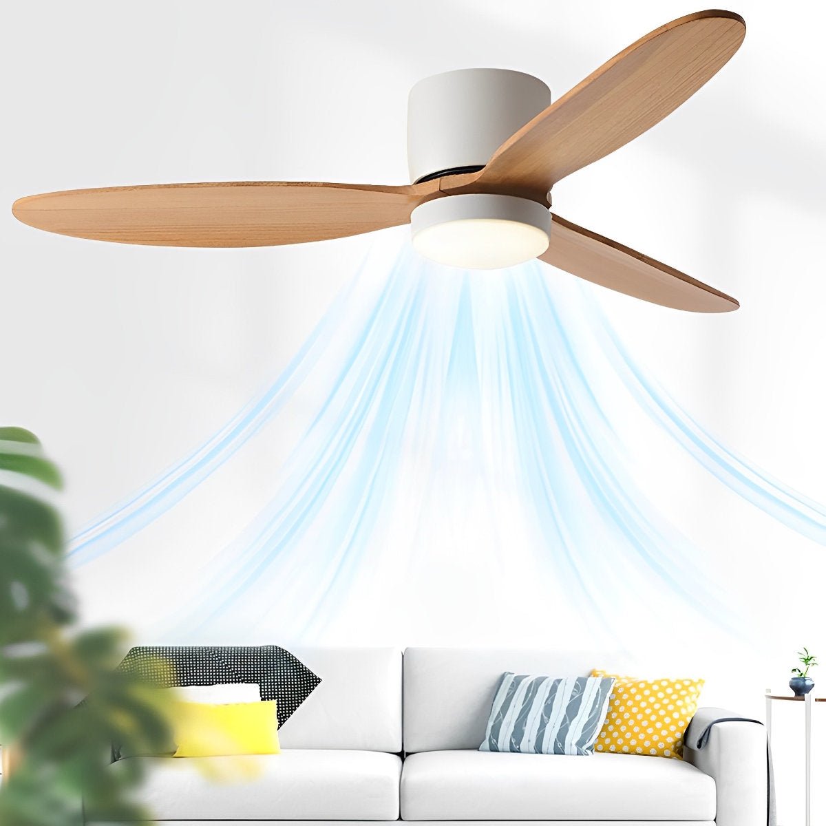 Modern Low Profile LED Ceiling Fan Light