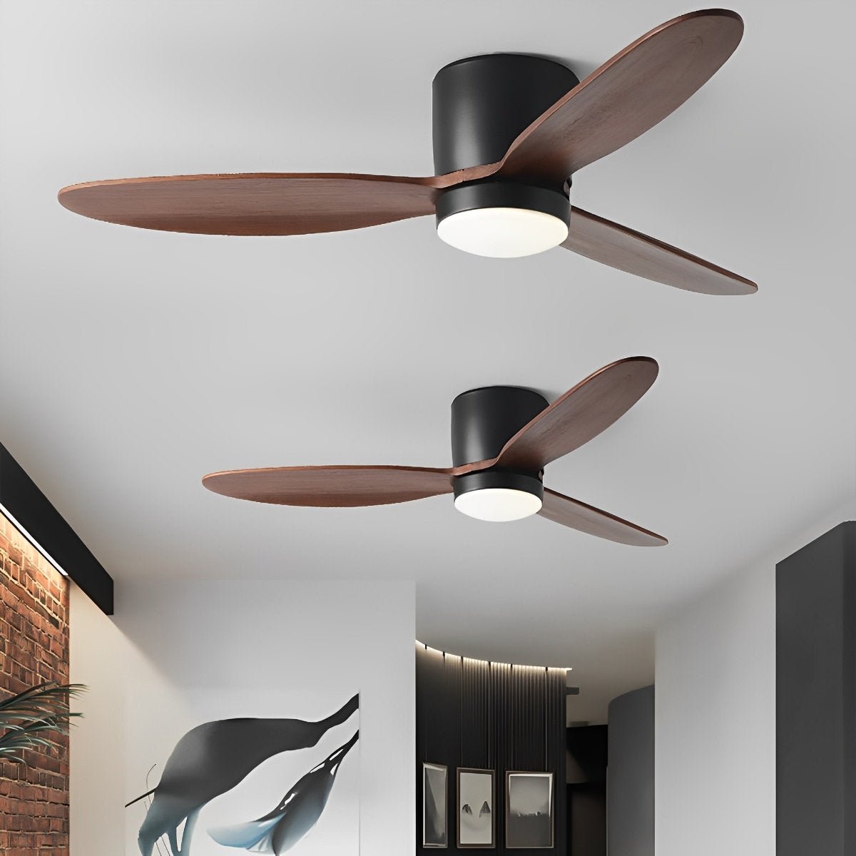 Modern Low Profile LED Ceiling Fan Light