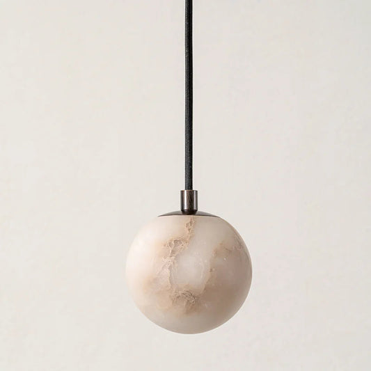 Alabaster Glass Bronze Pendant