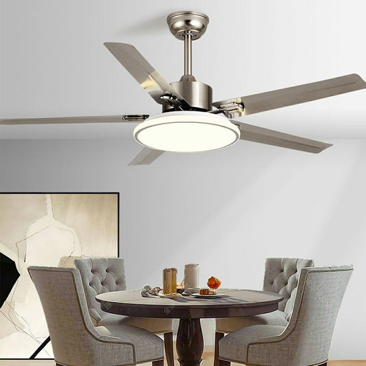 Modern 5-Blade LED Ceiling Fan Light
