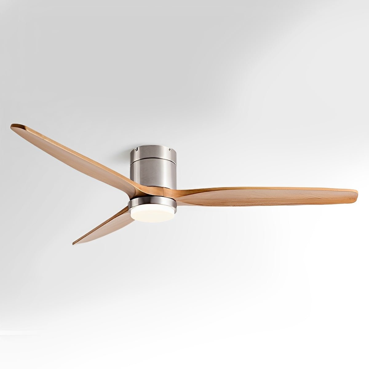 Modern Wood Finish LED Ceiling Fan Light