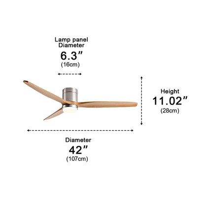 Modern Wood Finish LED Ceiling Fan Light