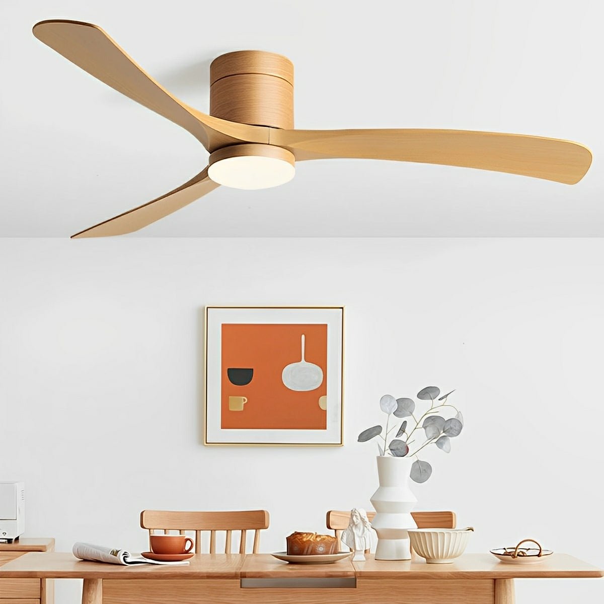 Modern Nordic LED Ceiling Fan Light