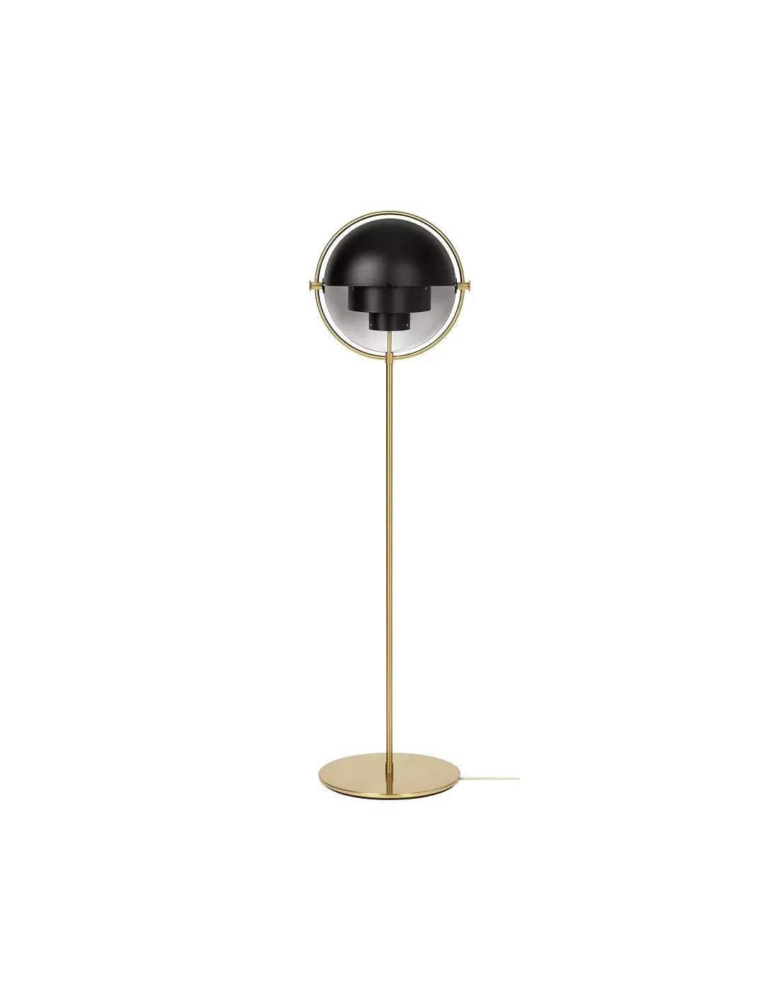 Sculptural floor lamp with multiple lights