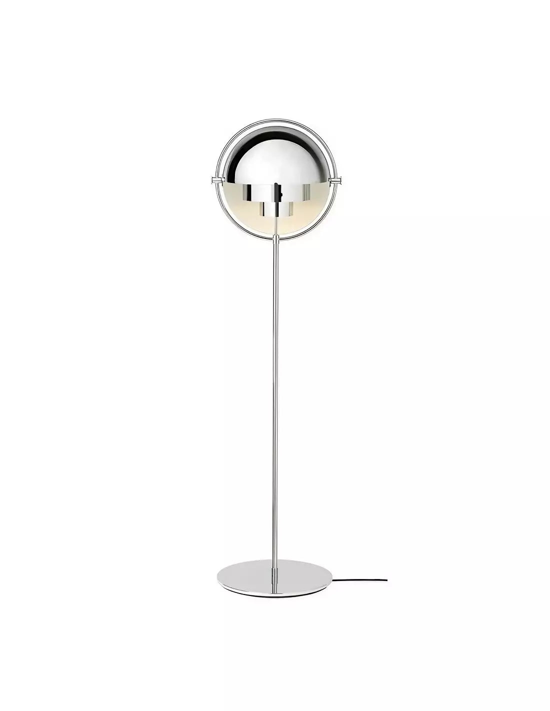 Sculptural floor lamp with multiple lights