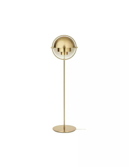 Sculptural floor lamp with multiple lights