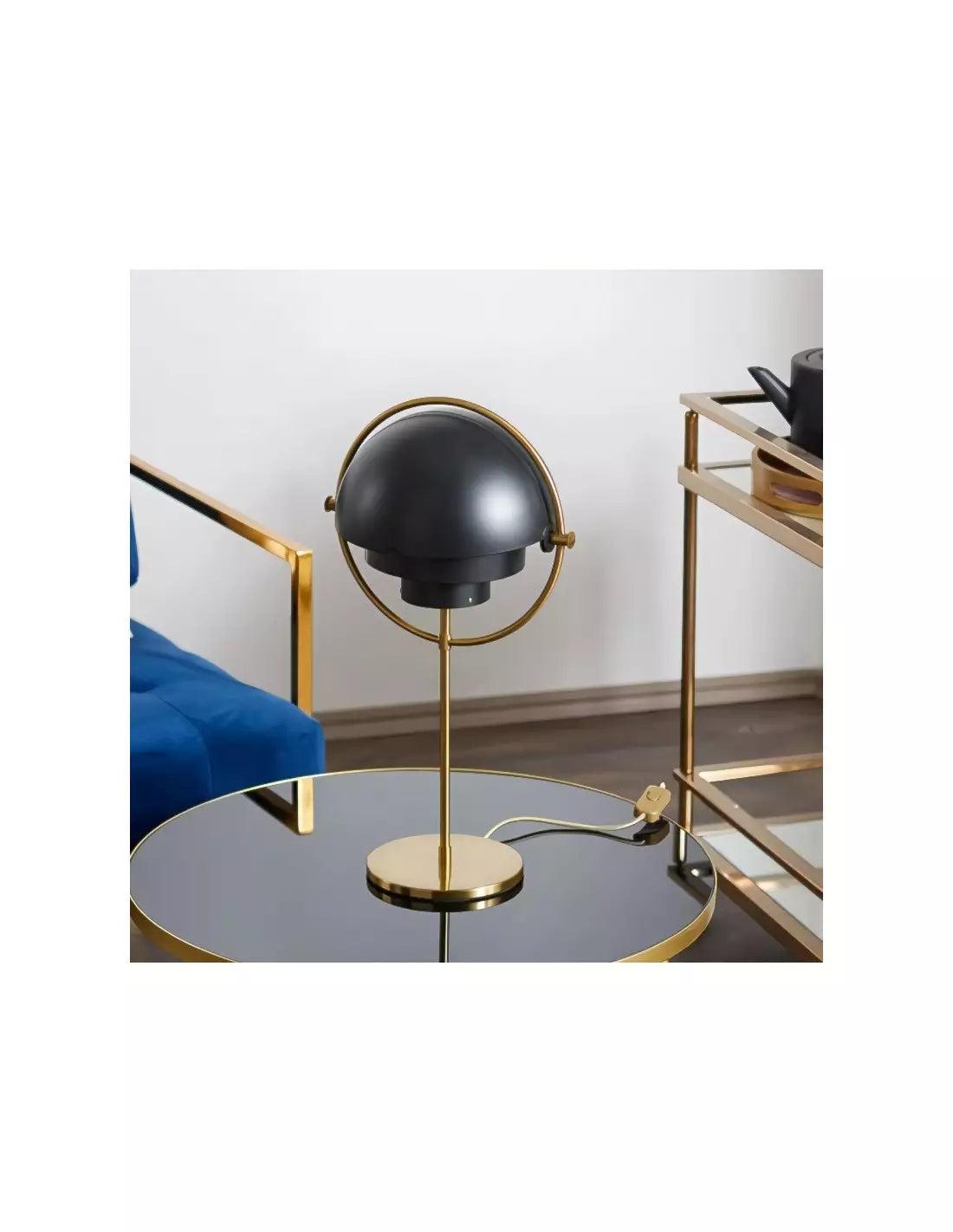 Multi-light sculptural metal table lamp