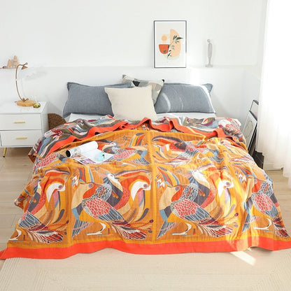 Scandinavian Boho Cotton Throw