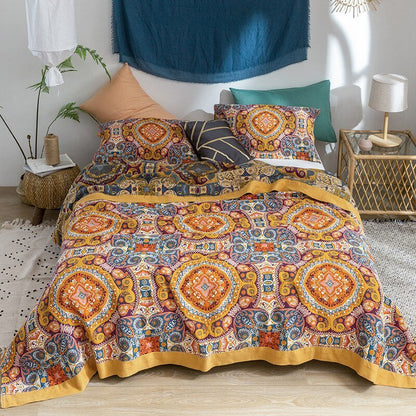 Scandinavian Boho Cotton Throw